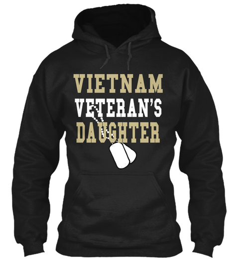 Vietnam Veteran's Daughter Black T-Shirt Front