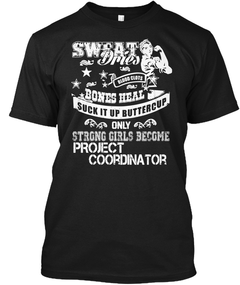 Project Coordinator Black T-Shirt Front