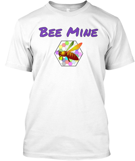 Bee Mine White Camiseta Front