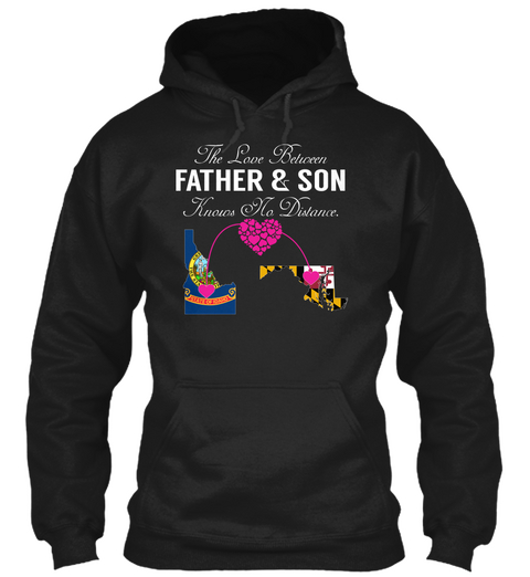 Father Son   Idaho Maryland Black T-Shirt Front