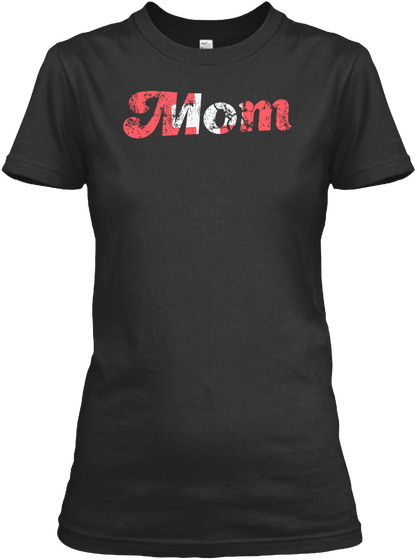 Switzerland Mom Swiss Mother's Day Gift Black T-Shirt Front