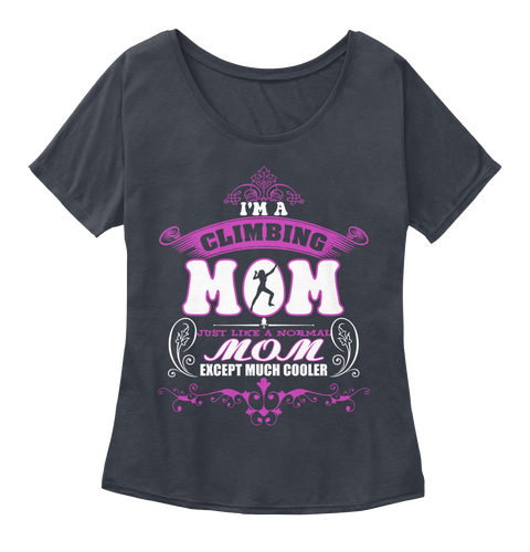 Climbing Mom Midnight Maglietta Front