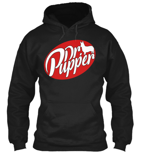 Dr. Pepper Corgi Cute (12/13) Black Camiseta Front