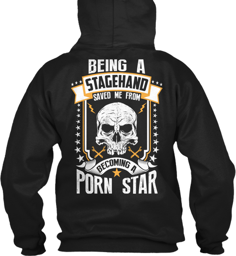 Stagehand Porn Star Black T-Shirt Back