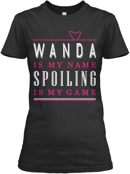 Wanda Name, Wanda Game!!! Black Camiseta Front