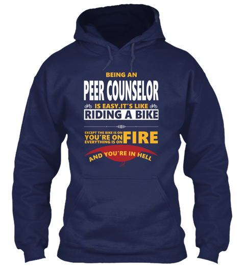 Peer Counselor Navy T-Shirt Front