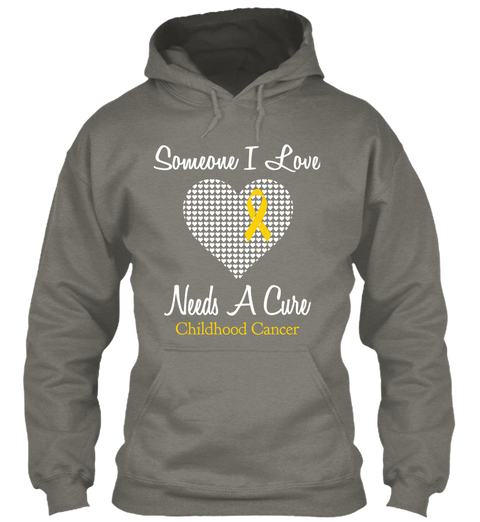 Someone I Love Needs A Cure Childhood Cancer Charcoal Camiseta Front