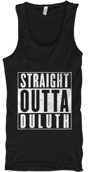 Straight Outta Duluth Black áo T-Shirt Front