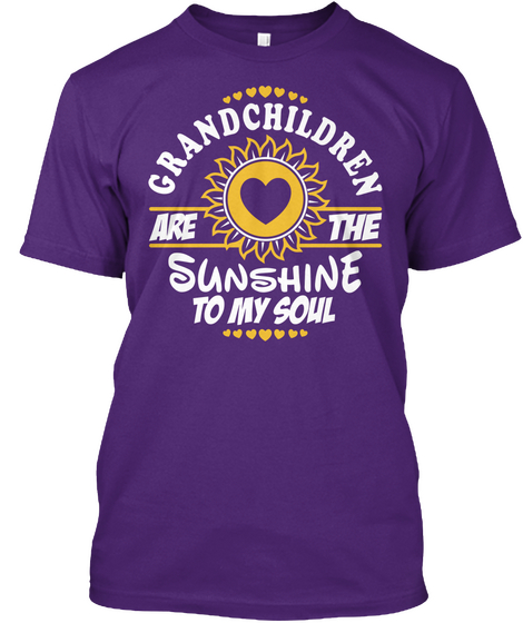 Grandchildren And The Sunshine To My Soul Purple Camiseta Front