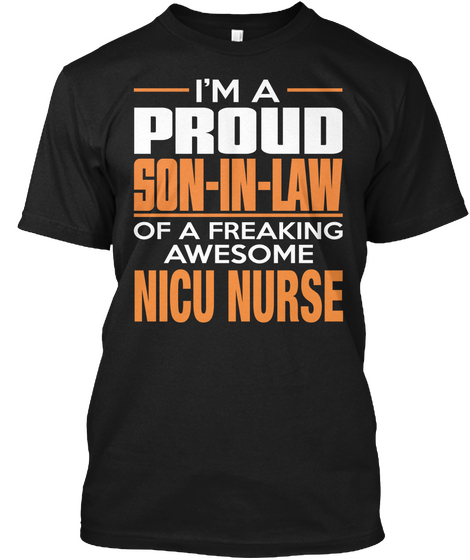 Nicu Nurse Black T-Shirt Front