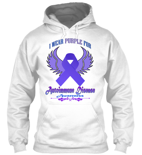 I Wear Purple For Autoimmune Disease Awareness White Camiseta Front