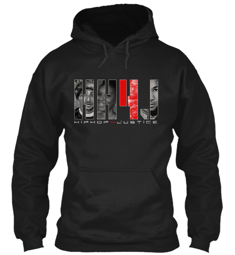 H H 4j Hiphop Justice Black T-Shirt Front