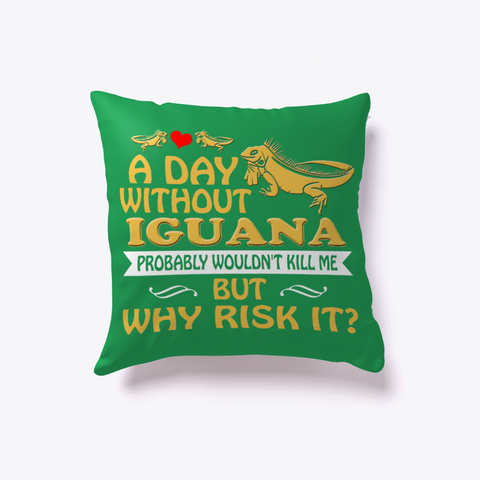Iguana Pillow Lover Green Camiseta Front