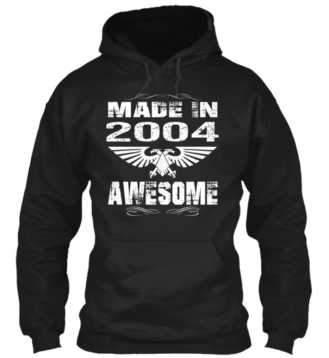 Birth Year 2004 Born In 2004 Black T-Shirt Front