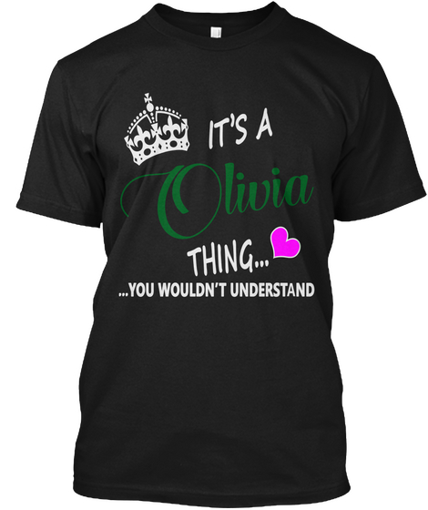 Olivia Black T-Shirt Front