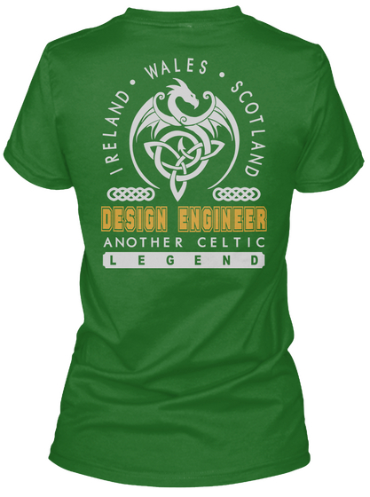 Design Engineer Legend Patrick's Day T Shirts Irish Green Camiseta Back