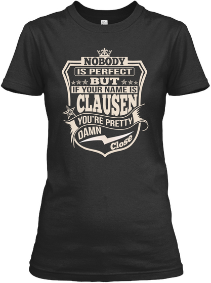 Nobody Perfect Clausen Thing Shirts Black T-Shirt Front