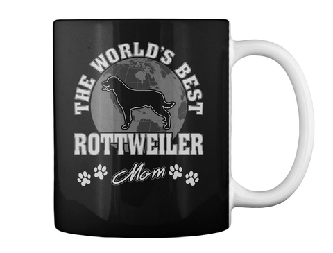 The World's Best Rottweiler Mom Black T-Shirt Back