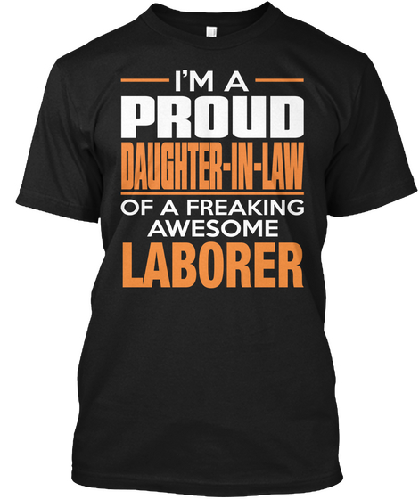 Laborer Black T-Shirt Front