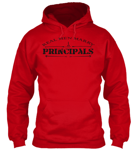 Real Man Marry Principals Red Camiseta Front