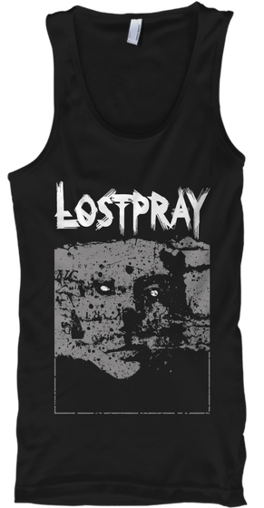 Lostpray Black áo T-Shirt Front