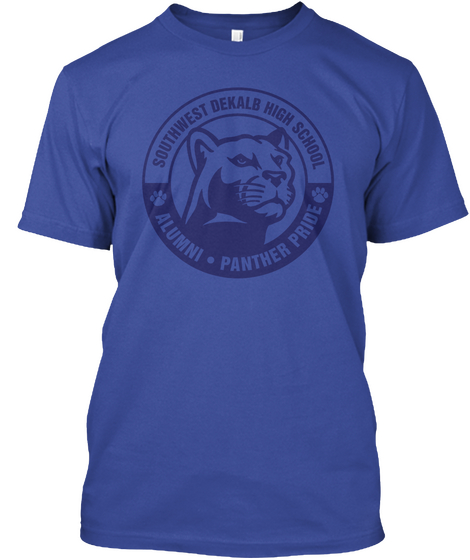 Southwest Deralb High School Alumni Panther Pride Deep Royal Camiseta Front