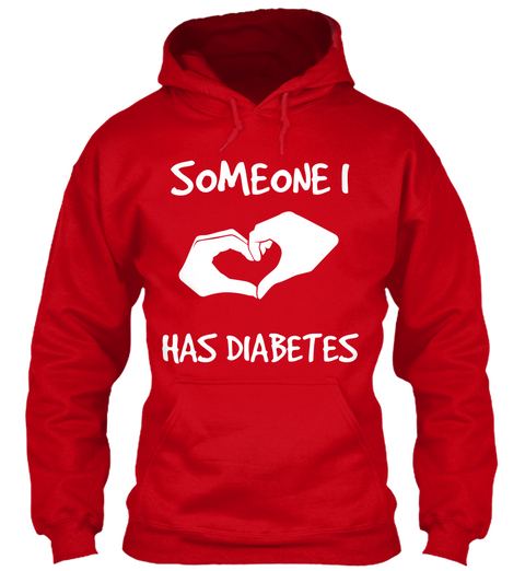 Someone I Has Diabetes Red T-Shirt Front