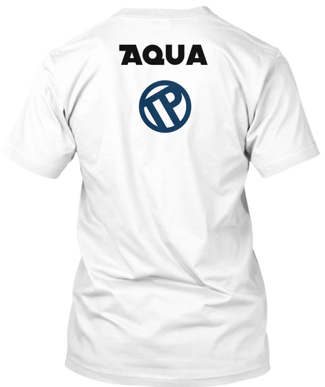 Aqua White T-Shirt Back