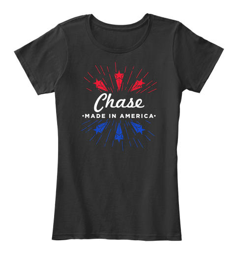 Chase Made In America Black T-Shirt Front