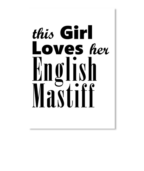 English Mastiff   Sticker White Camiseta Front