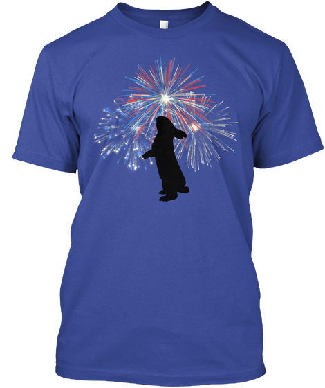 Firework Bunny Deep Royal T-Shirt Front