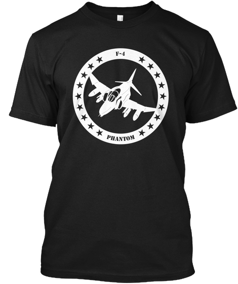 F 4 Phanton Black T-Shirt Front