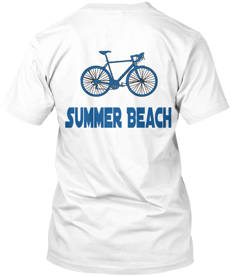 Summer Beach White T-Shirt Back
