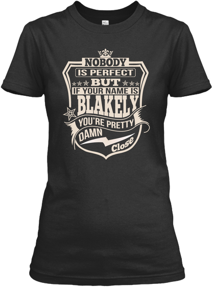 Nobody Perfect Blakely Thing Shirts Black T-Shirt Front