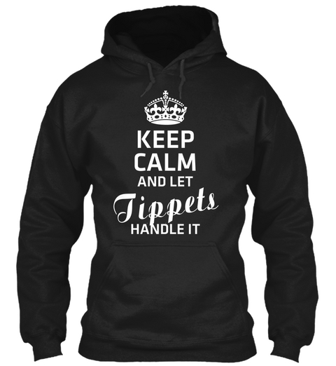 Keep Calm And Let Jippets Handle It Black Camiseta Front