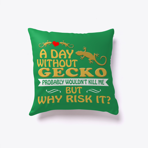 Gecko Pillow Lover Green Camiseta Front