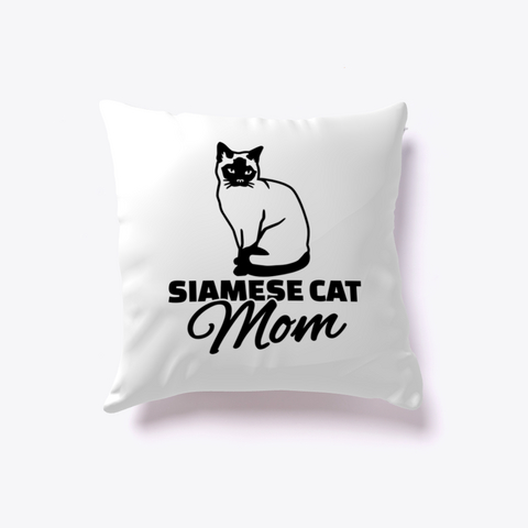 Siamese Cat Mom White T-Shirt Front