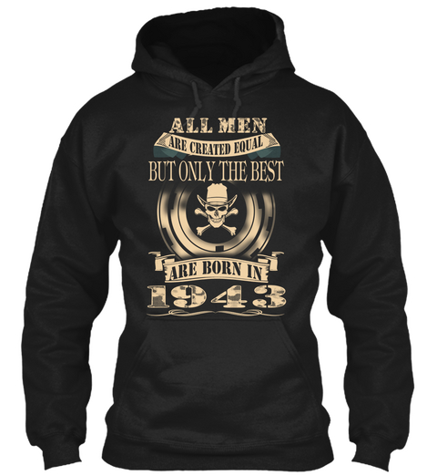 Made In 1943 Black T-Shirt Front