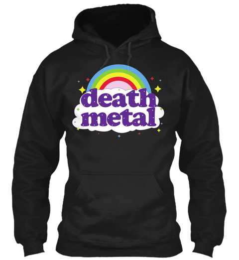 Death Metal Black áo T-Shirt Front