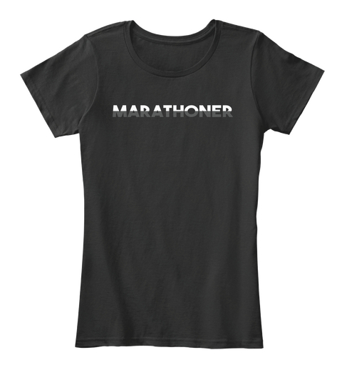 Half Marathoner Tee Black T-Shirt Front