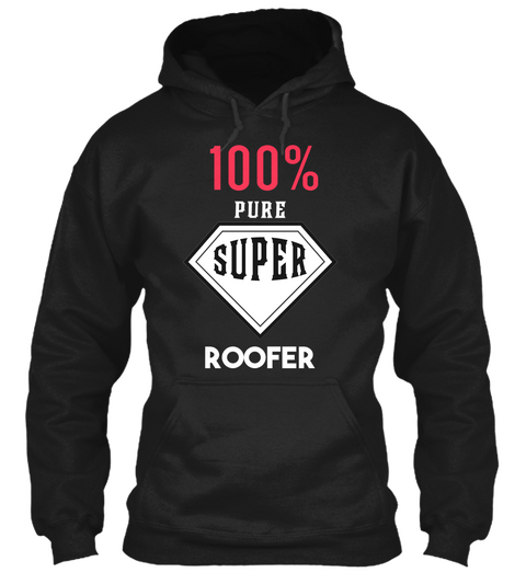 100% Pure Super Roofer Black áo T-Shirt Front