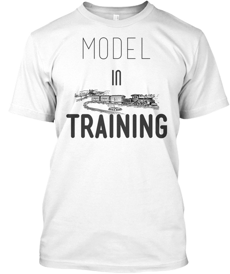 Model In Training White T-Shirt Front