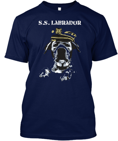 S.S. Labrador Navy T-Shirt Front