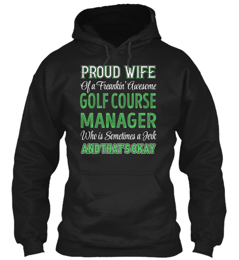 Golf Course Manager Black Camiseta Front