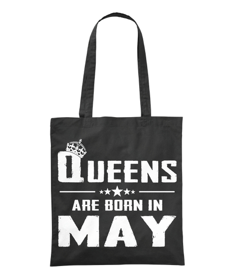 Queens Are Born In May Black áo T-Shirt Front