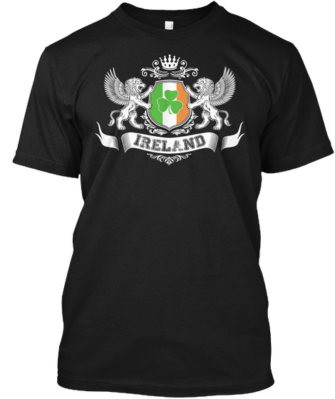 Ireland Black T-Shirt Front