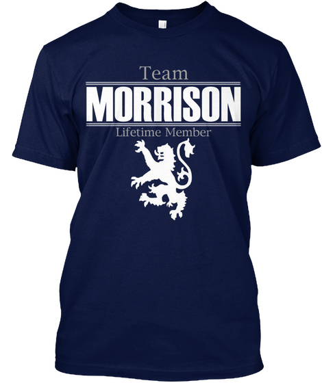 Team Morrison Life Time Member Navy T-Shirt Front