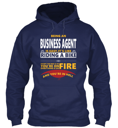 Business Agent Navy T-Shirt Front