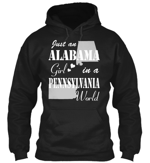 Alabama Girl In A Pennsylvania Black Camiseta Front