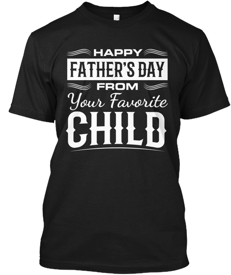 Happy Father's Day Gift Black Kaos Front